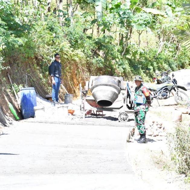 Hari ke Tiga TMMD ke 121 di desa Selur, Dansatgas TMMD Cek Progres Sasaran di semua Titik